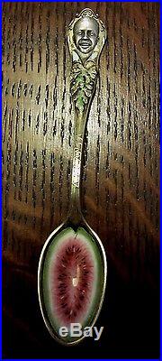 Sterling Silver Spoon Enamel Watermelon-black Americana -, Gorham