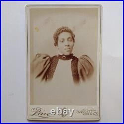 Stoic African American Women, Antique Cabinet Card by Price, Wash. D. C. 1880's