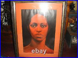 Stunning Portrait Painting Print Confident Black Woman Black Americana