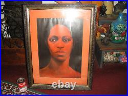 Stunning Portrait Painting Print Confident Black Woman Black Americana