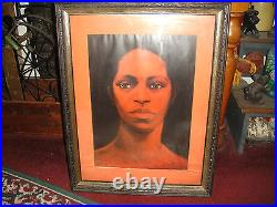 Stunning Portrait Painting Print Confident Black Woman Black Americana