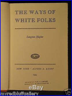 THE WAYS of WHITE FOLKS Langston Hughes 2nd Printing 1935