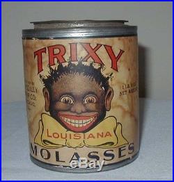 TRIXY MOLASSES Louisiana Tin Can D. B. SCULLY SYRUP CO Chicago Illinois