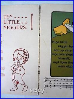 Ten Little Nggers Brett Davis 1910 Dean London Untearable Black Americana Book