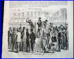 Terrific SLAVERY AUCTION Slaves Sale at Montgomery Alabama PRINT 1856 Newspaper