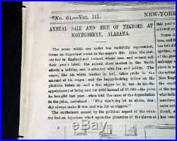 Terrific SLAVERY AUCTION Slaves Sale at Montgomery Alabama PRINT 1856 Newspaper