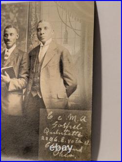 The Cleveland Gospel Quintet C. & M. A. RPPC Black Americana Antique Postcard