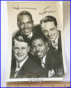 The Mariners Arthur Godfrey Black American pop group signed rare old Photo 1950s