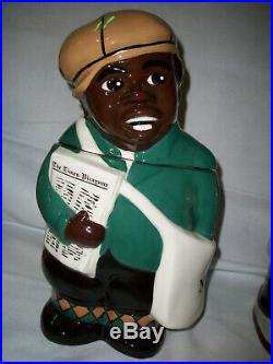 The Paper Boy Cookie Jar Alfano Pottery Very Special Black Americana Cookie Jar