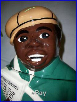 The Paper Boy Cookie Jar Alfano Pottery Very Special Black Americana Cookie Jar