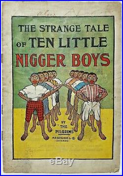 The Strange Tale of TEN LITTLE NIGGER BOYS Antique Childrens Toy books SLAVERY