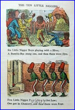 The Strange Tale of TEN LITTLE NIGGER BOYS Antique Childrens Toy books SLAVERY
