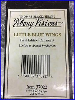 Thomas Blackshear Ebony Visions 1997 LITTLE BLUE WINGS Ornament 1st Ed. NIB