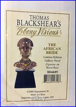 Thomas Blackshear Ebony Visions African Bride Gallery Proof statue Art # 7 of 50
