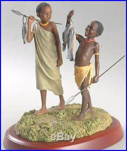 Thomas Blackshear Ebony Visions GOOD CATCH Boys Fishing Figurine 797615 New