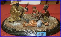 Thomas Blackshear Ebony Visions The Storyteller Legends Bronze Statue 17 Long