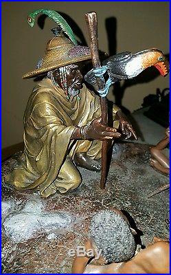 Thomas Blackshear Ebony Visions The Storyteller Legends Bronze Statue 17 Long