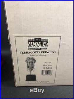 Thomas Blackshear's Terracotta Princess Faces of Beauty Bust On Wood Stand MIB