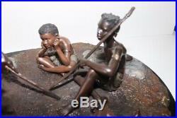 Thomas Blackshears Ebony Visions Bronze Storyteller Edition $3300 with COA