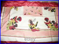 True Vintage Black Americana Tablecloth NOS Cotton Parisian Prints 52 X 52 TAG
