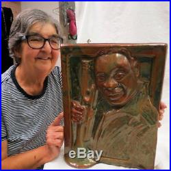 Ultimate Jazz musician Louis Armstrong art pottery sculpture artist signed DIANA