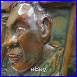 Ultimate Jazz musician Louis Armstrong art pottery sculpture artist signed DIANA