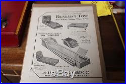 VERY RARE 1930's Black Americana metal tin toy game BABY RACK Brinkman withadvert