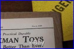 VERY RARE 1930's Black Americana metal tin toy game BABY RACK Brinkman withadvert