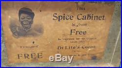 Very Rare Black Americana Spice Box Cabinet Cin'mon Cloves Pepper + Estate Find