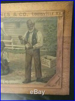 VERY RARE Paul Jones Whiskey Oak Sign Circa 1901 Black Americana Louisville, Ky