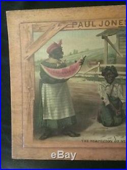 VERY RARE Paul Jones Whiskey Oak Sign Circa 1901 Black Americana Louisville, Ky