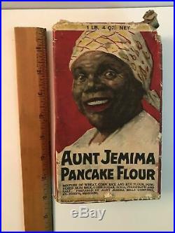 VERY RARE Vintage original Aunt Jemima 1920 Pancake Box Black Americana