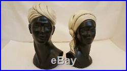 VINTAGE 60s AFRICAN AMERICAN WOMEN BUST STATUE MARIE BROWER BLACKAMOOR ESCO PROD