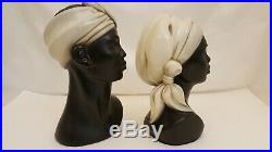 VINTAGE 60s AFRICAN AMERICAN WOMEN BUST STATUE MARIE BROWER BLACKAMOOR ESCO PROD