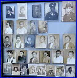 VINTAGE AFRICAN AMERICAN BLACK MEN GIRLS IN HATS PHOTO BOOTH 29 Pics Lot