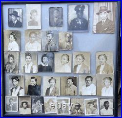 VINTAGE AFRICAN AMERICAN BLACK MEN GIRLS IN HATS PHOTO BOOTH 29 Pics Lot