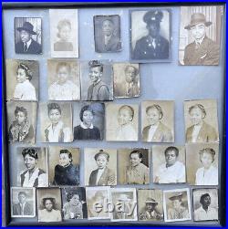 VINTAGE AFRICAN AMERICAN BLACK MEN GIRLS IN HATS PHOTO BOOTH 29 Pics Lot