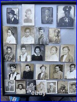 VINTAGE AFRICAN AMERICAN BLACK MEN GIRLS IN HATS PHOTO BOOTH 29 Pics Lot