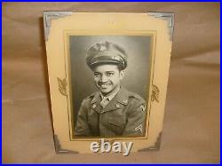 VINTAGE AFRICAN AMERICAN BLACK WW2 Bomber Squadron. USAAF AAF FRAMED PHOTO