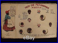 VINTAGE AMERICANA BLACK 1907 PICK THE PICKANINNIES PUZZLE TOY GAME POST CARD