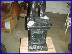 VINTAGE BLACK LAWN JOCKEY STATUE