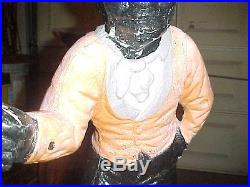 VINTAGE BLACK LAWN JOCKEY STATUE