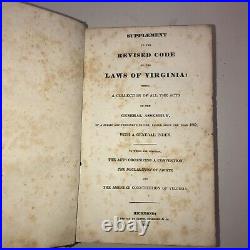 VINTAGE LAW BOOKS 1791 1833 Southampton Virginia Alexander Hamilton Nat Turner