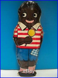 VTG 1940's BLACK AMERICANA AUNT JEMIMA, UNCLE MOSES, DIANA, WADE OIL CLOTH DOLL