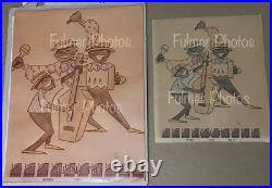 VTG 1970s Photos BLACK AMERICANA Photo Art Poster 3Pc JAZZ BAND Bill Paul Trio