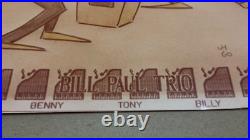 VTG 1970s Photos BLACK AMERICANA Photo Art Poster 3Pc JAZZ BAND Bill Paul Trio