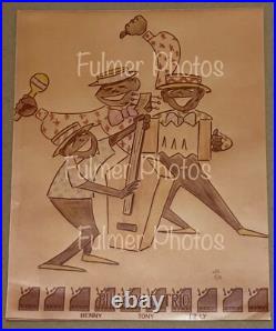 VTG 1970s Photos BLACK AMERICANA Photo Art Poster 3Pc JAZZ BAND Bill Paul Trio
