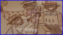 VTG 1970s Photos BLACK AMERICANA Photo Art Poster 3Pc JAZZ BAND Bill Paul Trio