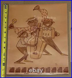 VTG 1970s Photos BLACK AMERICANA Photo Art Poster 3Pc JAZZ BAND Bill Paul Trio