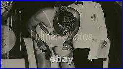 VTG 8x10 B&W Professional Photo CROSS DRESSED MEN Drag Costume Party OOAK w COA